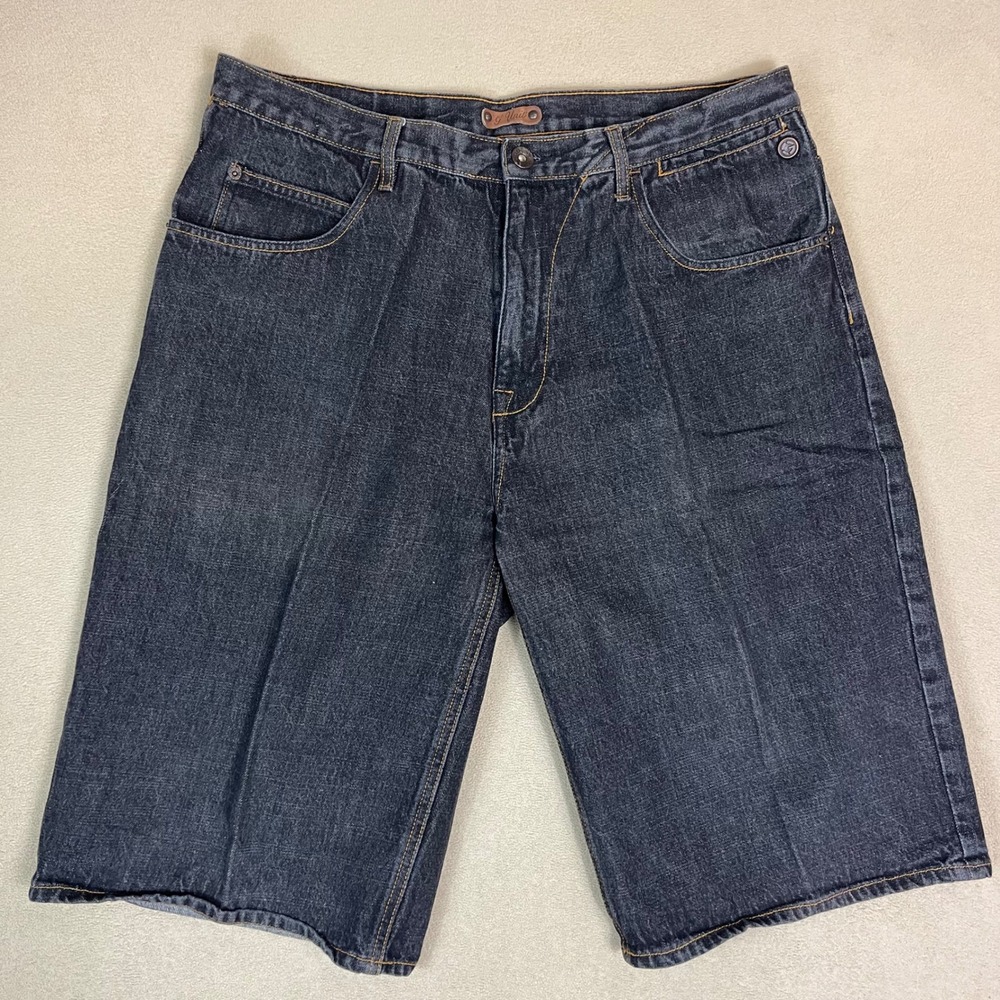 G Unit Denim Shorts Mens Size 36 Black Wash Hip Hop 90s Y2K Baggy